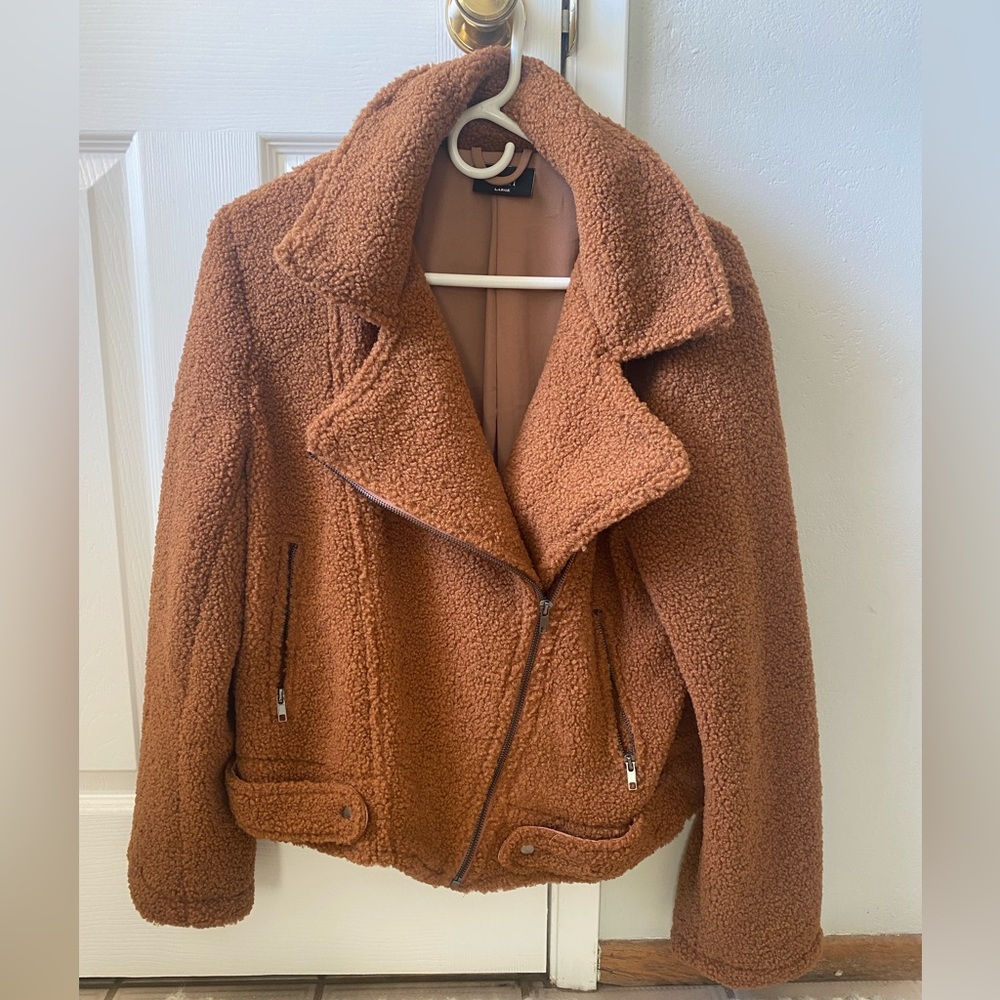 Vici - Brown Sherpa Jacket - Large